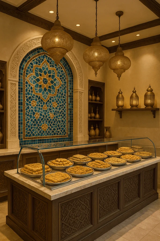 ديكور محل حلويات شرقية