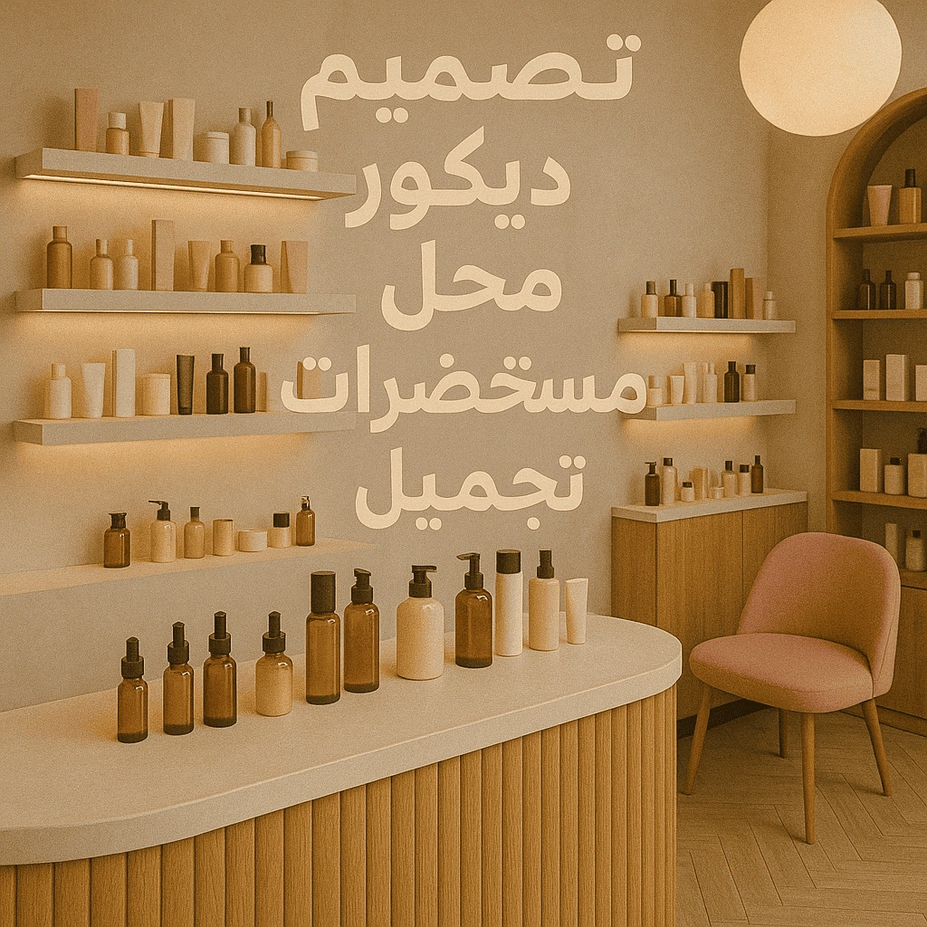 تصميم ديكور محل مستحضرات تجميل