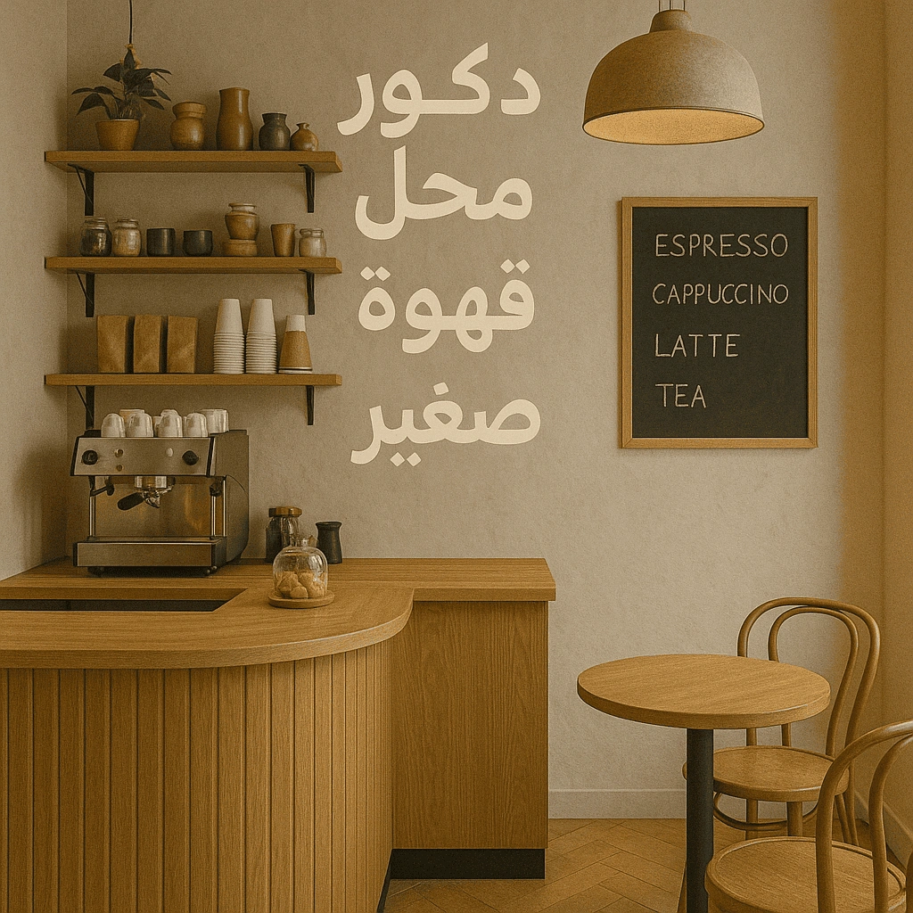 ديكور محل قهوة صغير